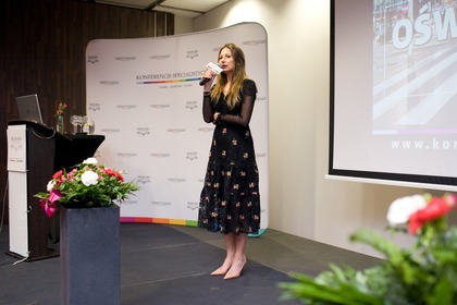 Ewelina Nawara, dyrektor Media-Pro Polskie Media Profesjonalne w trakcie Uroczystego Otwarcia