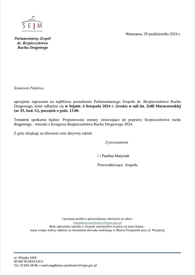 Wnioski z KONGRESU BRD w Sejmie